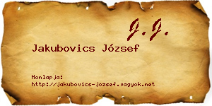 Jakubovics József névjegykártya