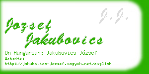 jozsef jakubovics business card